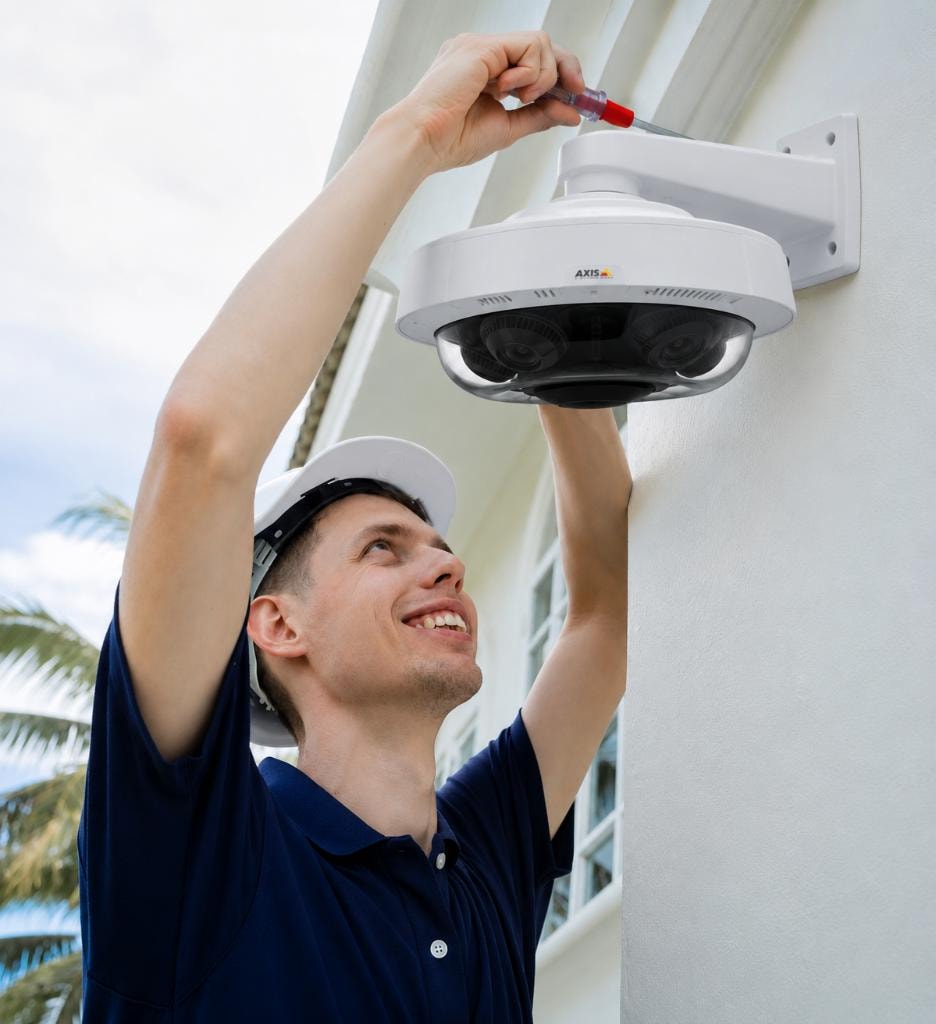 RecTech security system installer at work